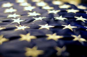 american flag, embroidered stars