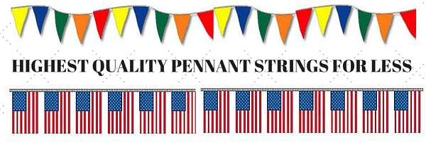 pennant strings, buy online, cheap pennant strings, streamers, hula, americana, shop