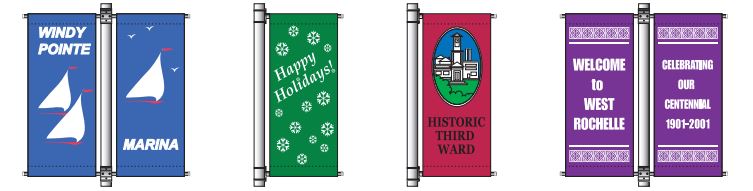 avenue banners, lightpole banners, chicago, liberty flag & banner inc.