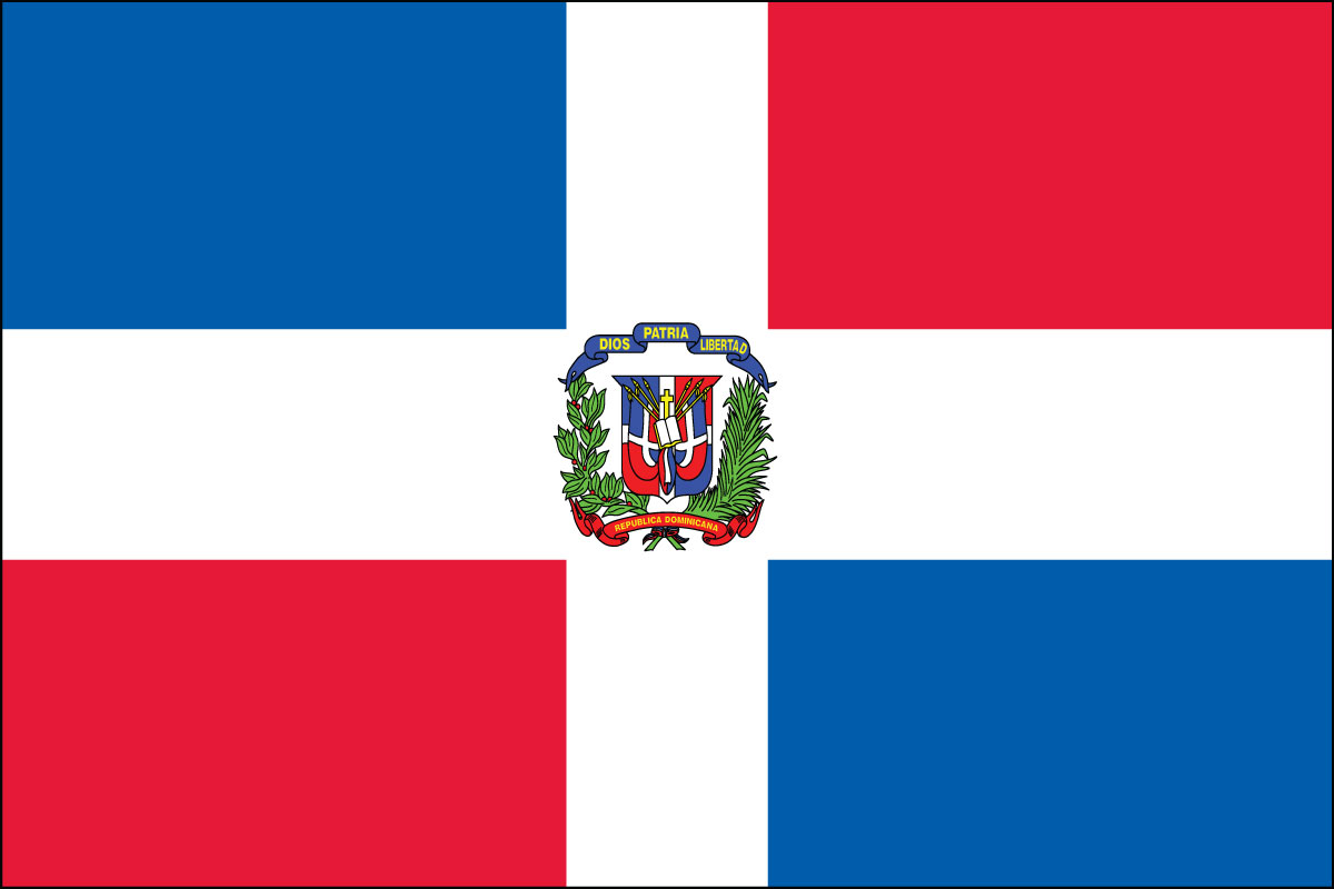 dominican republic flag with seal, buy online