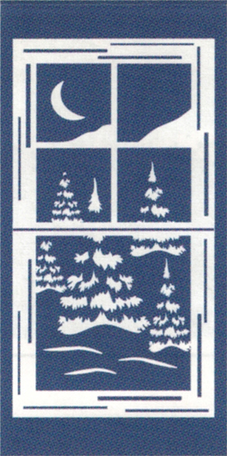 pole banners, holiday, winter scene