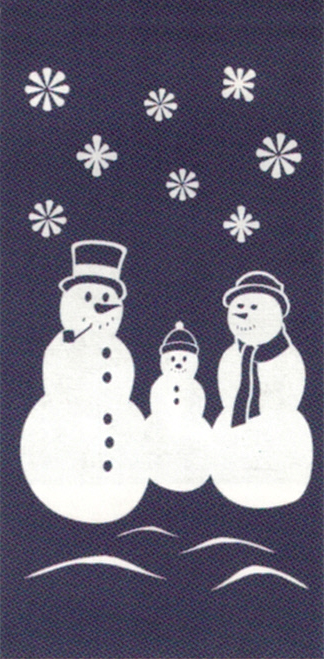 holiday lightpole banner, snowman family
