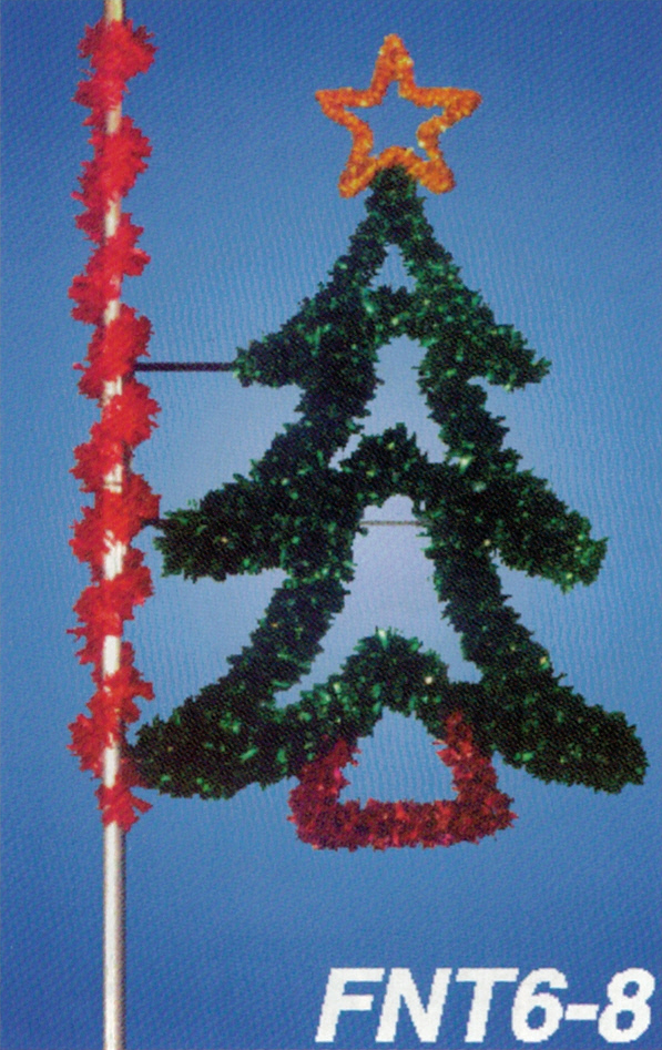 Christmas Lightpole decoration large xmas tree