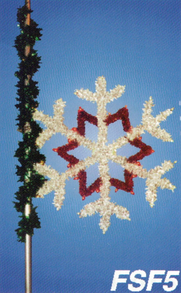 Christmas Lightpole decoration- Large Snowflake