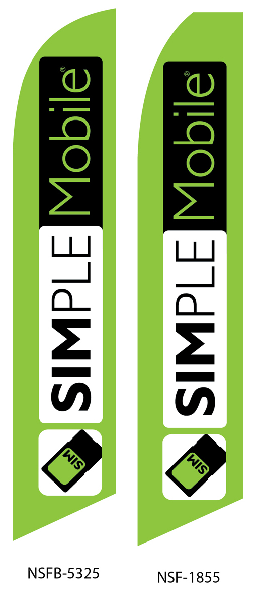 swooper flags, simple mobile, green