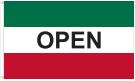 nylon message flag, green, white, red