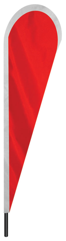 teardrop banner, canada red