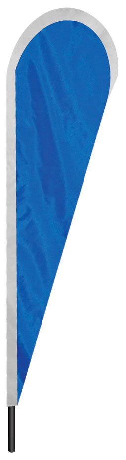 teardrop banner, royal blue