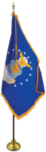 US air force flag, indoor, gold fringe, buy online